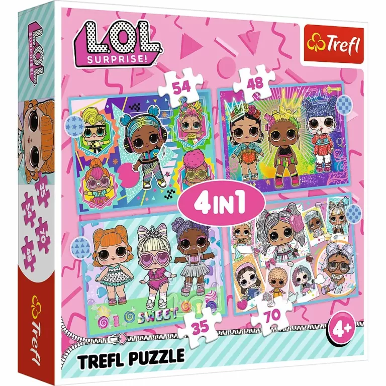 PUZZLE LALECZKI LOL 207 ELEMENTÓW 4W1