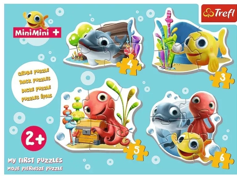 TREFL MOJE PIERWSZE PUZZLE UROCZA ŚWINKA RYBKA MINIMINI 2+