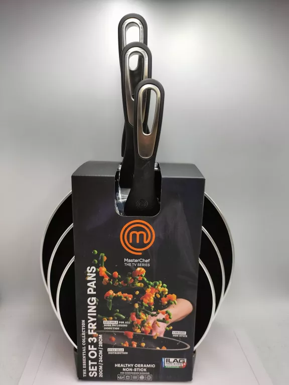 ZESTAW PATELNI MASTER CHEF 3 SZTUKI 20-24-28 CM