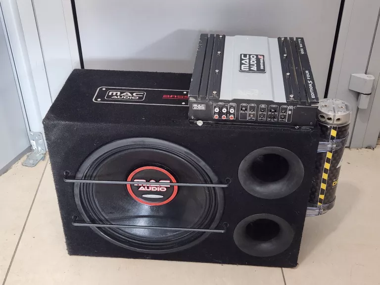SKRZYNIA BASOWA MAC AUDIO 112R + WZMACNIACZ MAC AUDIO EDITION S FOUR