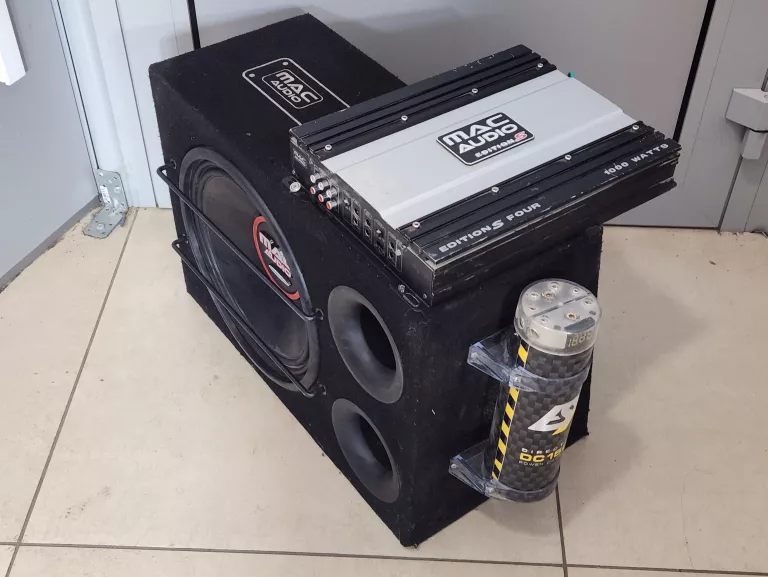 SKRZYNIA BASOWA MAC AUDIO 112R + WZMACNIACZ MAC AUDIO EDITION S FOUR