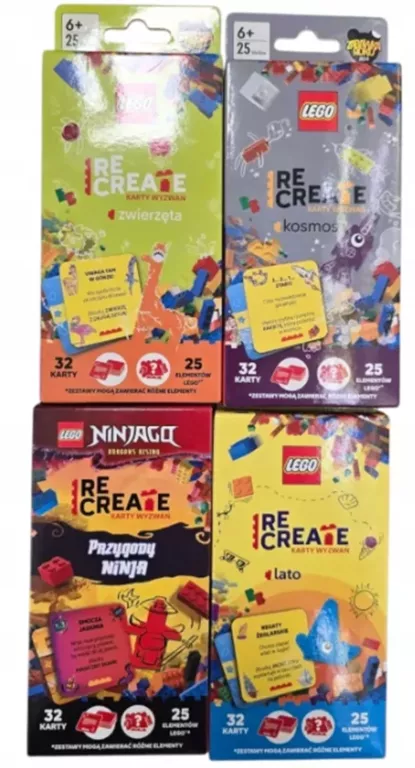 KARTY WYZWAŃ LEGO MIX IDEALNE NA PREZENT