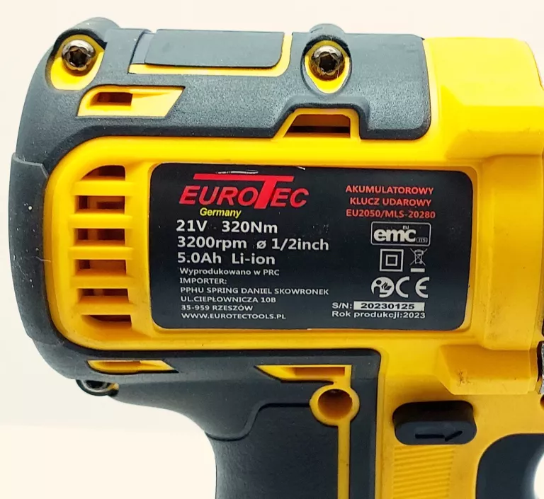 EUROTEC AKUMULATOROWY KLUCZ UDAROWY EU2050/MLS-20280