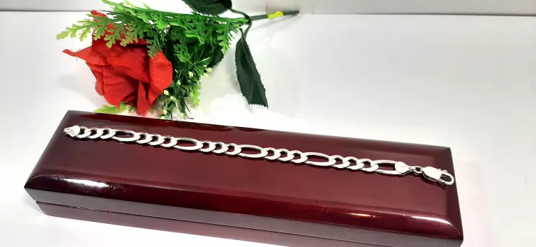 ŚLICZNA SREBRNA BRANSOLETKA FIGARO 13,95 G 925 20CM