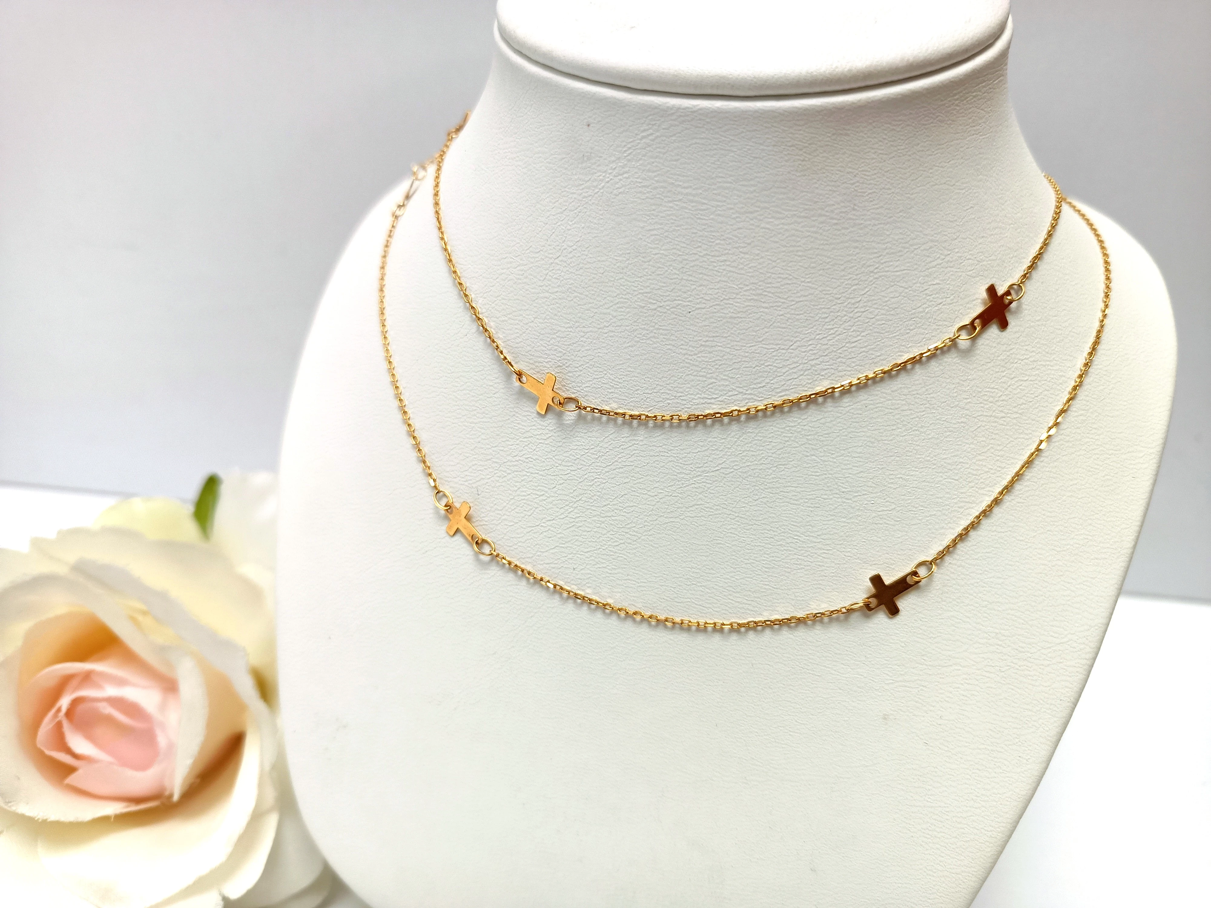 piekny-zloty-lancuszek-krzyzyki-pr-585-283g-lubelska-75-chelm