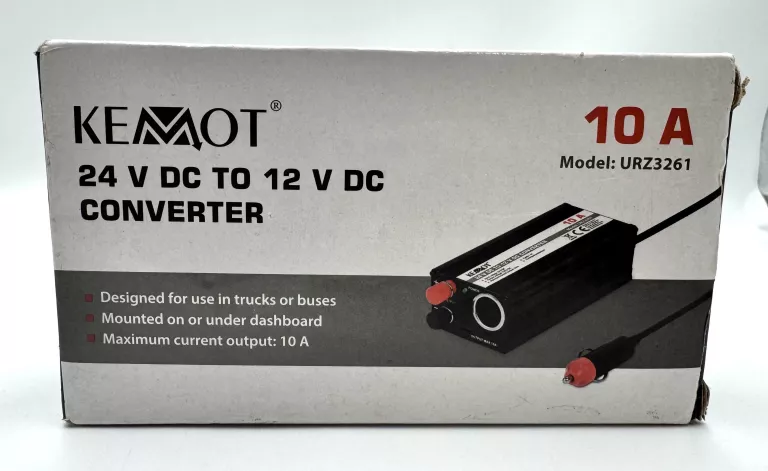 PRZETWORNICA NAPIĘCIA 24V NA 12V 10A URZ3261 KEMOT