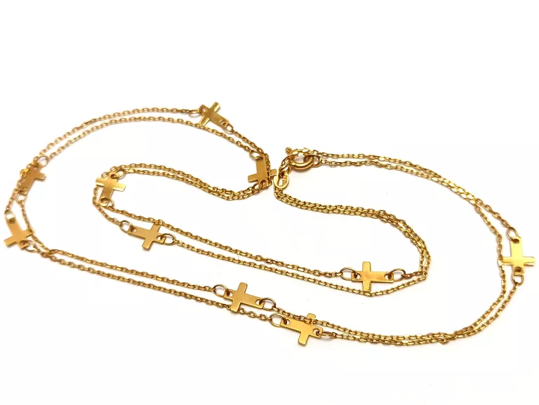piekny-zloty-lancuszek-krzyzyki-pr-585-283g-rodzaj-2205-2