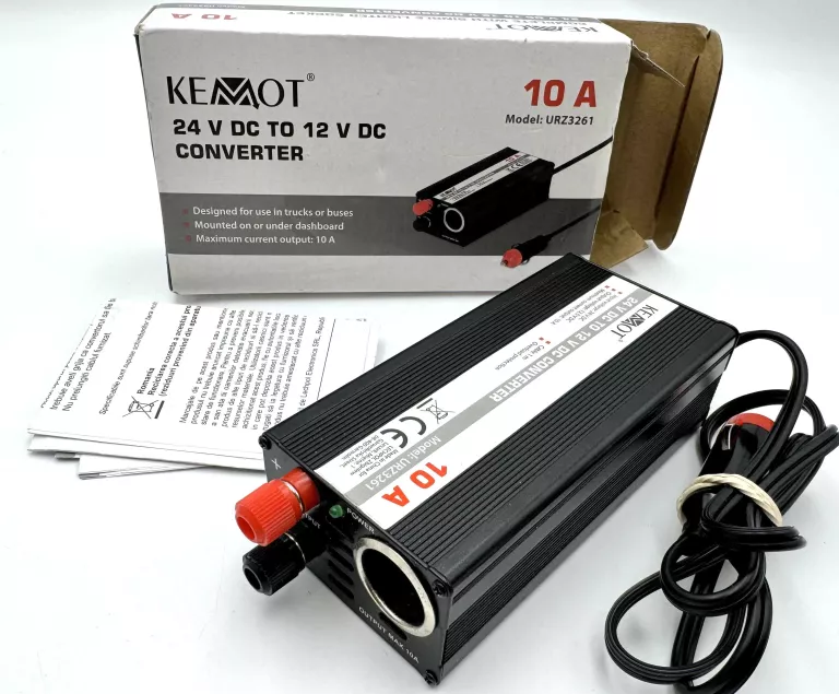 PRZETWORNICA NAPIĘCIA 24V NA 12V 10A URZ3261 KEMOT