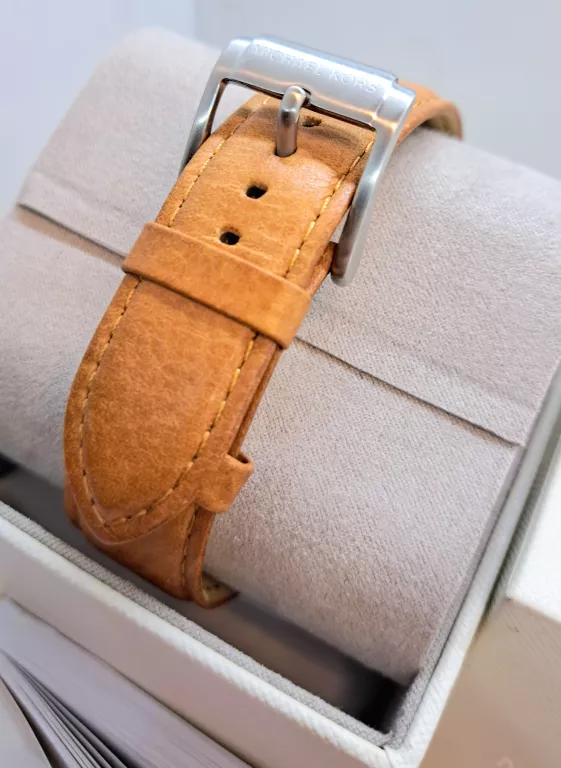 ZEGAREK MICHAEL KORS  GAGE NIEBIESKI/SKÓRA O45 MM PUDEŁKO /INSTRUKCJA