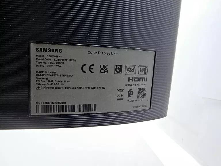 MONITOR SAMSUNG C24FG73FQU 24" ZAKRZYWIONY