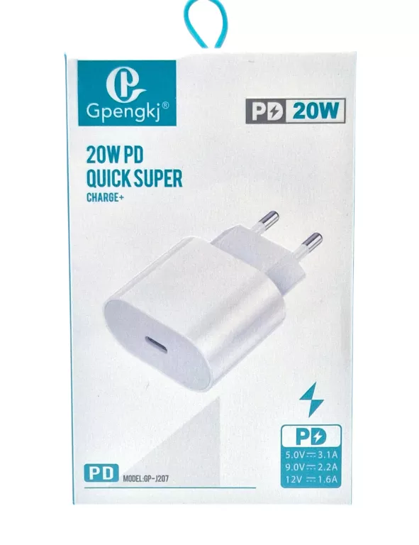 ŁADOWARKA SIECIOWA USB-C GPENGKJ GP-J207 PD 20W