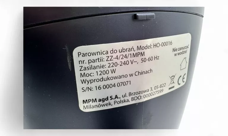SKŁADANA PAROWNICA DO UBRAŃ HOFFEN 1200W