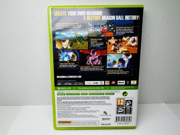 GRA XBOX 360 DRAGON BALL XENOVERSE XV