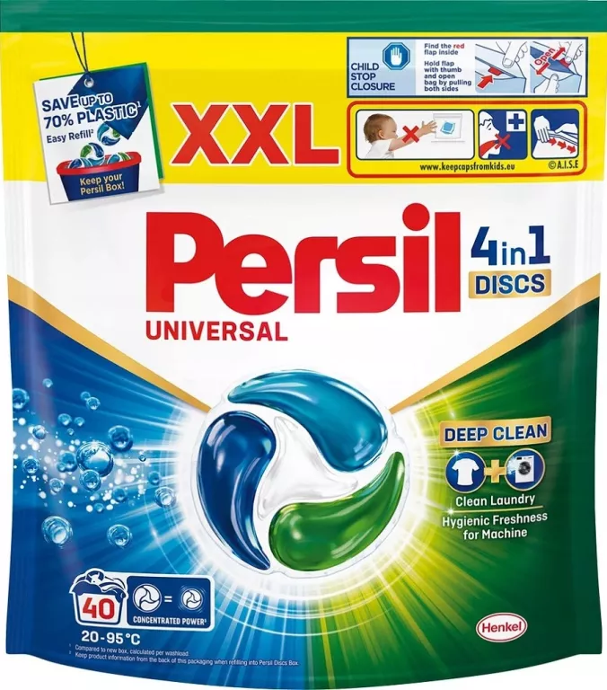KAPSUŁKI DO PRANIA PERSIL DISCS 4 IN 1 UNIVERSAL - 40 SZT.