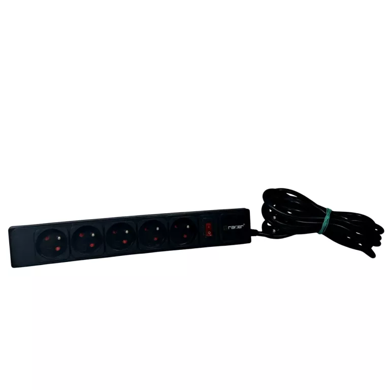 LISTWA ZASILAJĄCA TRACER 5-GNIAZDKOWA POWER GEAR SM BLACK