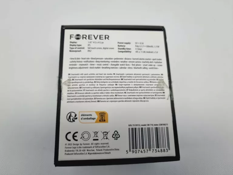 SMARTWATCH FOREVER GRAND 2 SW-710 - SREBRNY