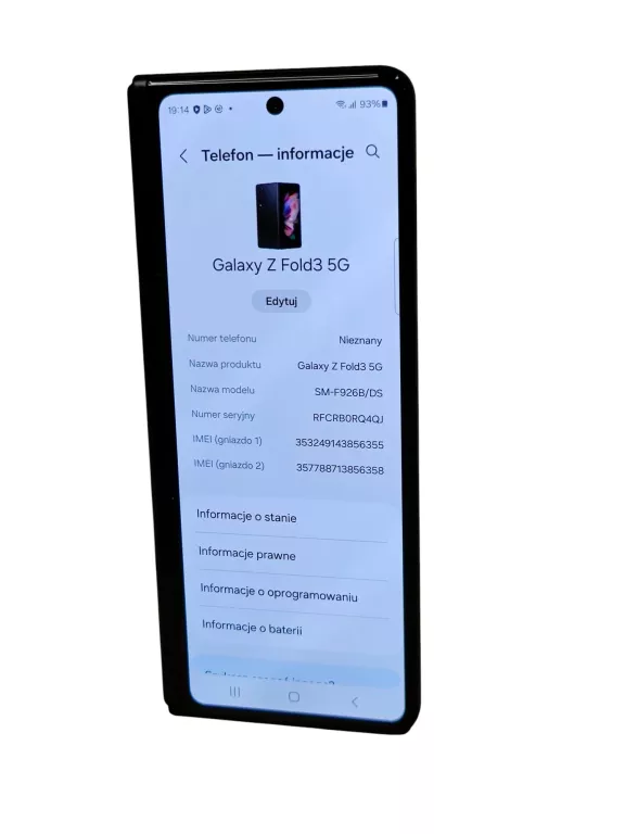 TELEFON SAMSUNG GALAXY Z FOLD 3 5G 12/256 GB *IGŁA*