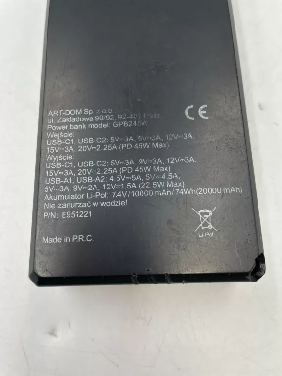 POWERBANK XLINE 20000 MAH 45W