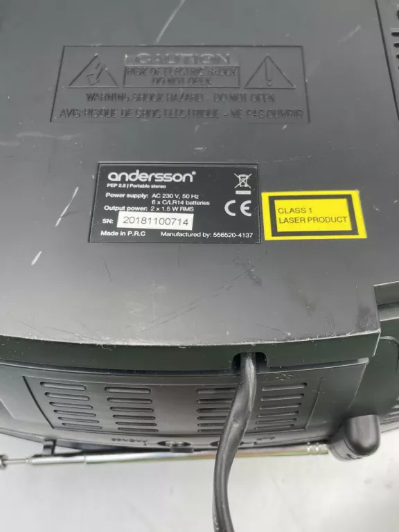 RADIO ODTWARZACZ ANDERSSON PEP2,5