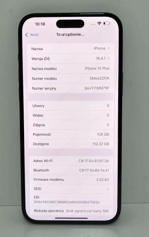 TELEFON IPHONE 15 PLUS 128GB IGŁA ! KOMPLET GW