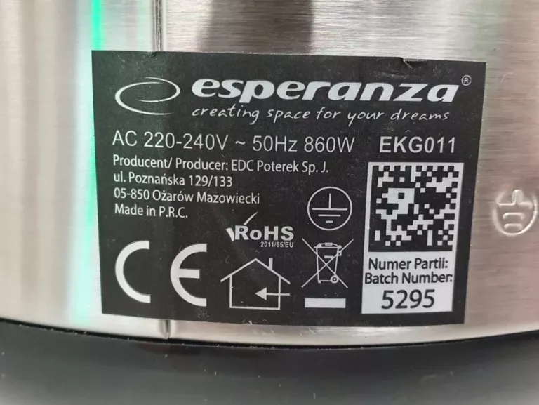 MULTICOOKER ESPERANZA EKG011
