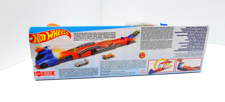 HOT WHEELS CITY MIEJSKI TRANSPORTER AUTEK TOR WYŚCIGOWY Z WYRZUTNIĄ + AUTK