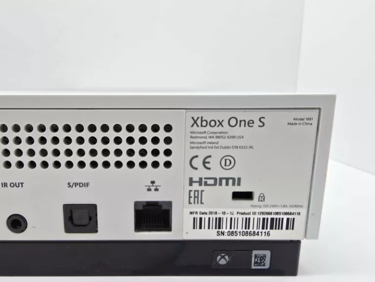 KONSOLA XBOX ONE S 1TB + PAD + HDMI MODEL 1681