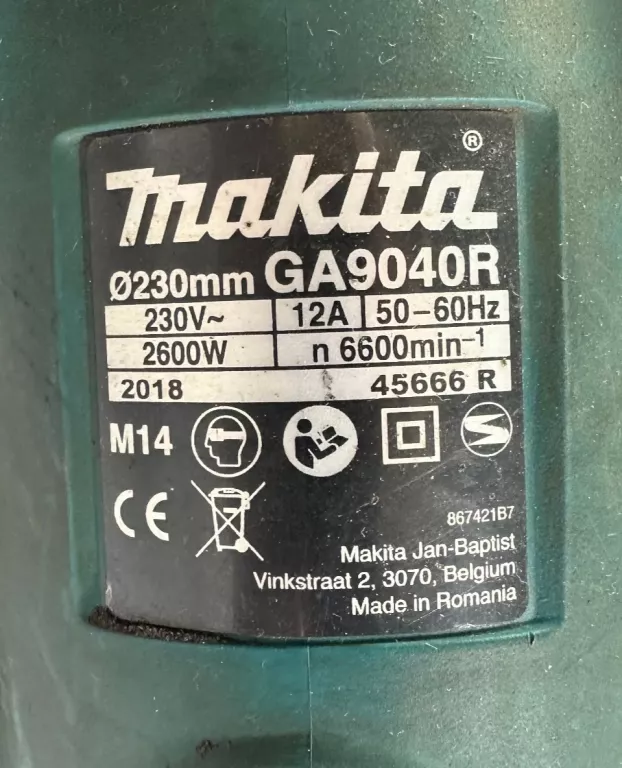 SZLIFIERKA KĄTOWA MAKITA GA9040R!