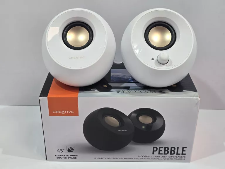 GŁOŚNIKI KOMPUTEROWE BIAŁE CREATIVE PEBBLE KOMPLET