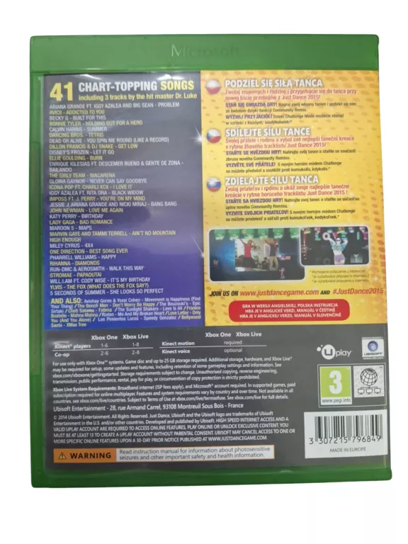 GRA XBOX ONE JUST DANCE 2015