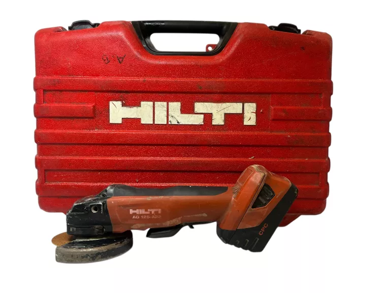 SZLIFIERKA HILTI AG 125-A22 + 2XAKU B22/5.2, WALIZKA