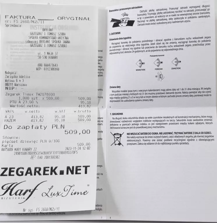 ZEGAREK DAMSKI TIMEX WATERBURY TW2U78600