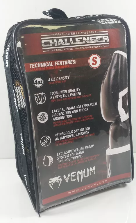 VENUM RĘKAWICE MMA CHWYTNE CHALLENGER 2.0 BLACK/GOLD S