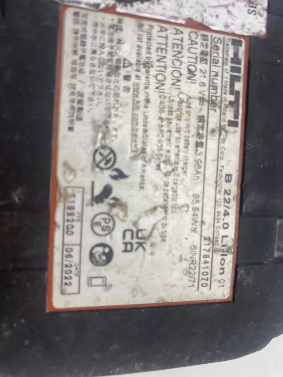 LADOWARKA HILTI C4/36-90 + BATERIA B22 4A