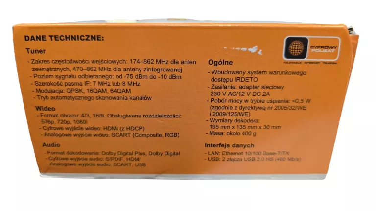 DEKODER CYFROWY POLSAT T-HD1000 DVB-T