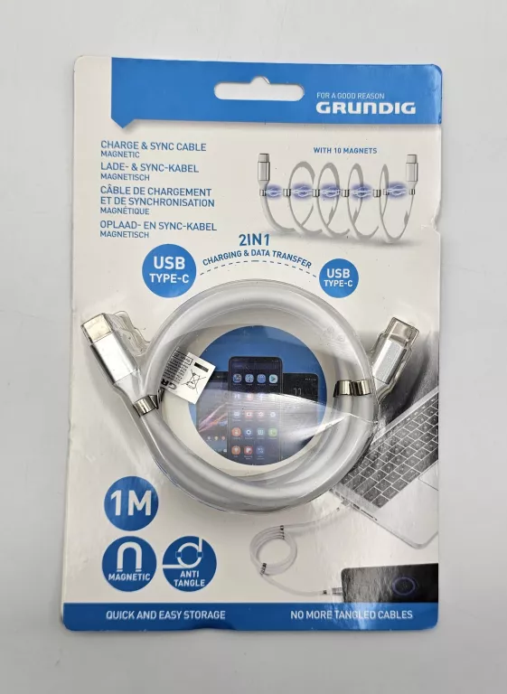 KABEL GRUNDIG USB - USB TYP C 1 M BIAŁY