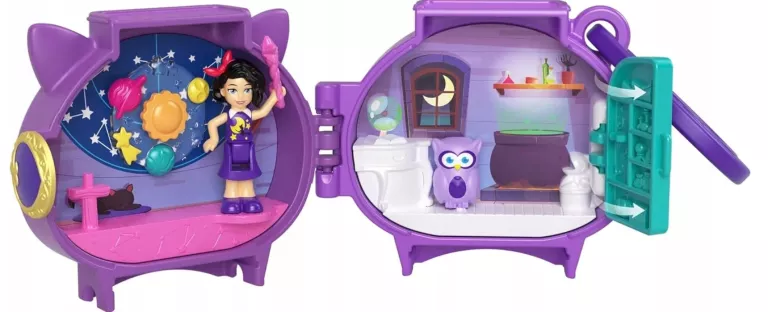 POLLY POCKET PET CONNECTS ZESTAW KOMPAKTOWY SOWA MINILALKA + ZWIERZĄTKO