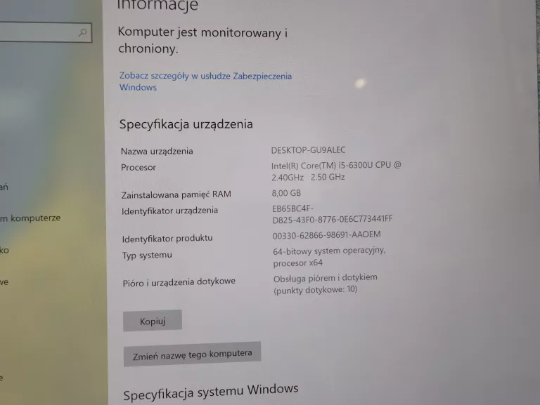 TABLET MICROSOFT SURFACE PRO 4 I5-6300U 8/256GB
