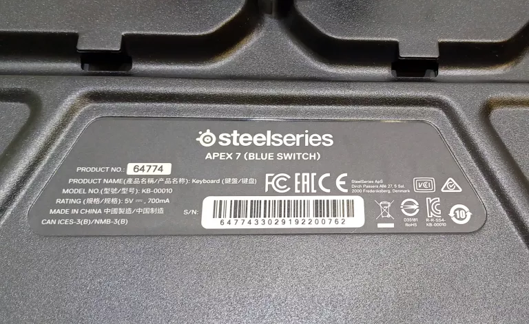 KLAWIATURA STEELSERIES APEX 7 BLUE SWITCH