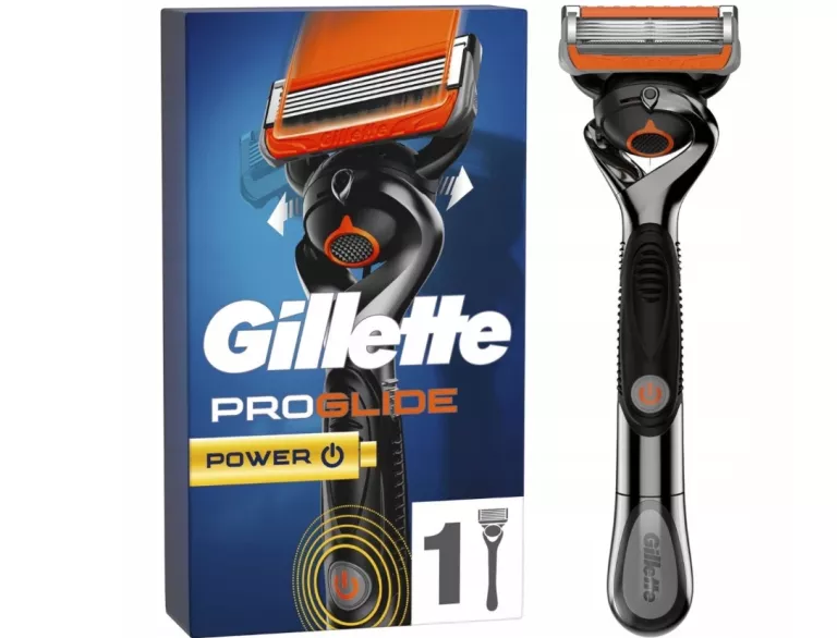 GILLETTE PROGLIDE POWER MASZYNKA DO GOLENIA +BATERIE ZAPASOWA GŁÓWKA 1 SZT