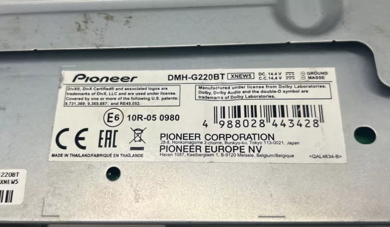 RADIO PIONEER DMH-G220BT