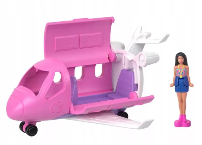 BARBIE MINI BARBIELAND SAMOLOT ZABAWKA I MINI LALKA ZESTAW 4+ HYF38