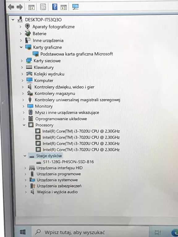 LAPTOP MEDION E14403 I3-7 GEN 4 RAM 128 SSD ZASILACZ
