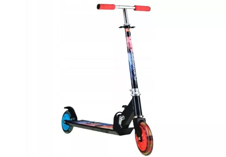 HULAJNOGA LED DLA DZIECKA CZARNA NIEBIESKA POMARAŃCZOWA DO 50KG PLAYGROUND