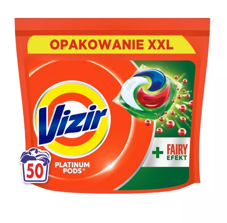 VIZIR PLATINUM PODS + FAIRY EFFECT KAPSUŁKI DO PRANIA 50 PRAŃ