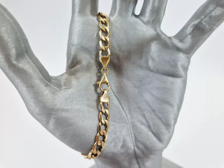 PIĘKNA ZŁOTA MĘSKA BRANSOLETKA | P:585, W: 14,87G, DŁ: 22CM