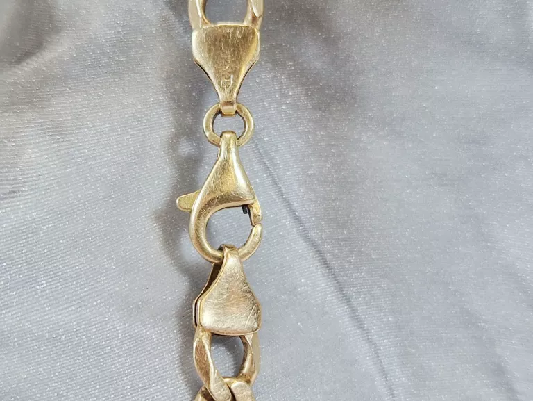 PIĘKNA ZŁOTA MĘSKA BRANSOLETKA | P:585, W: 14,87G, DŁ: 22CM