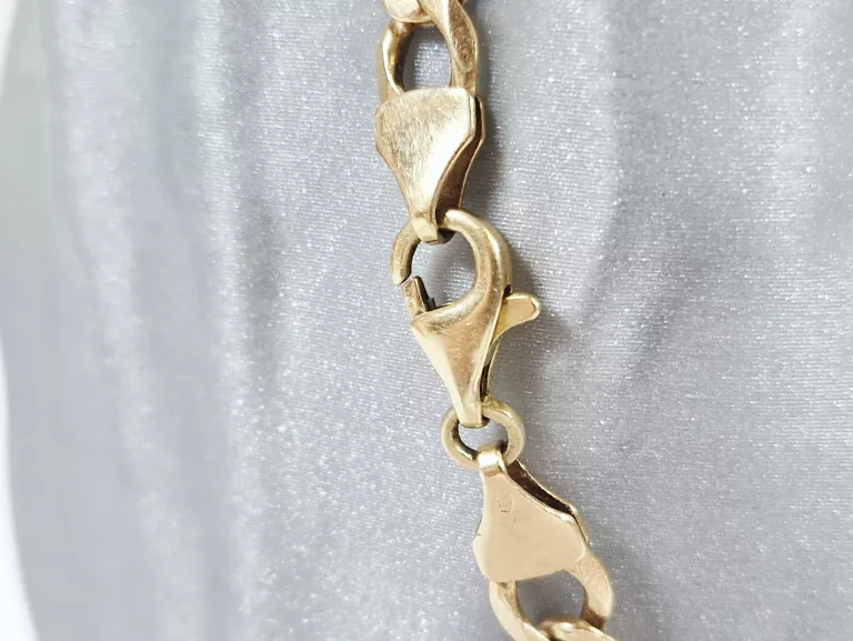 PIĘKNA ZŁOTA MĘSKA BRANSOLETKA | P:585, W: 14,87G, DŁ: 22CM