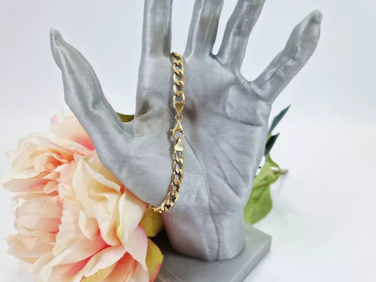 PIĘKNA ZŁOTA MĘSKA BRANSOLETKA | P:585, W: 14,87G, DŁ: 22CM