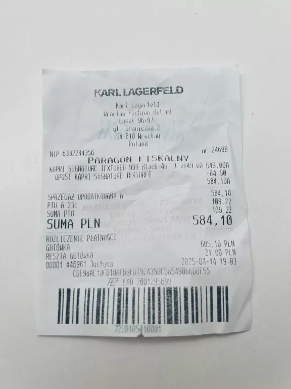 BUTY MĘSKIE KARL LAGERFELD 45 ROZMIAR